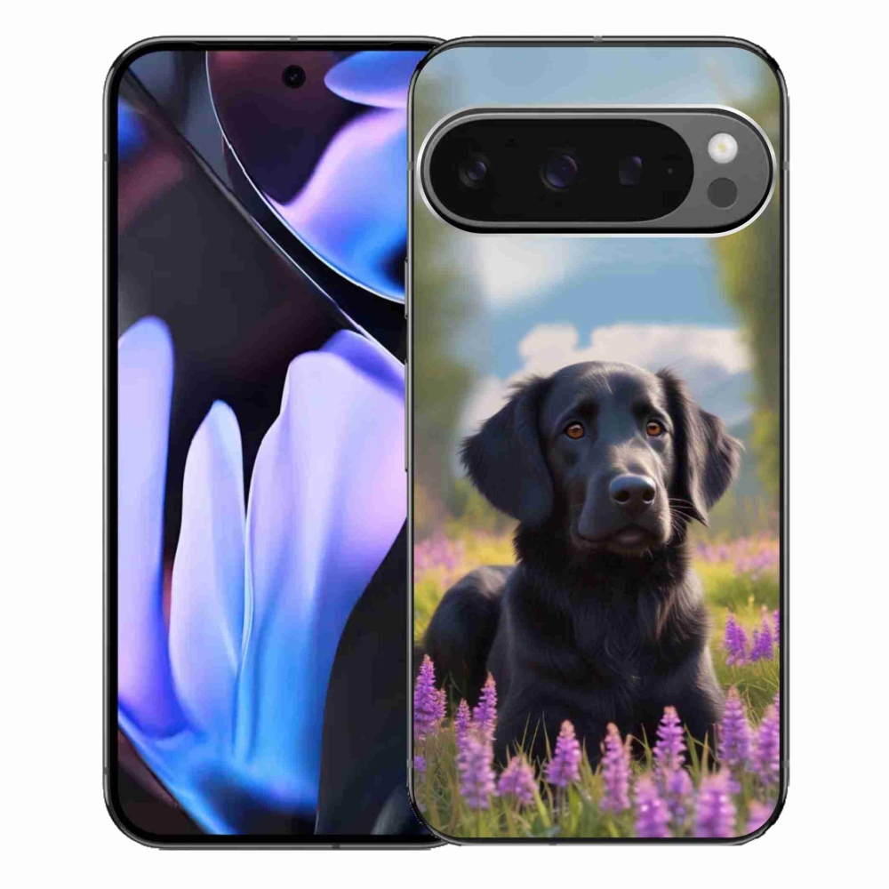 Gelový kryt mmCase na Google Pixel 9 Pro XL - elegantní černý retrívr