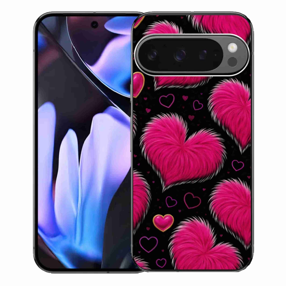 Gelový kryt mmCase na Google Pixel 9 Pro XL - hebká srdce
