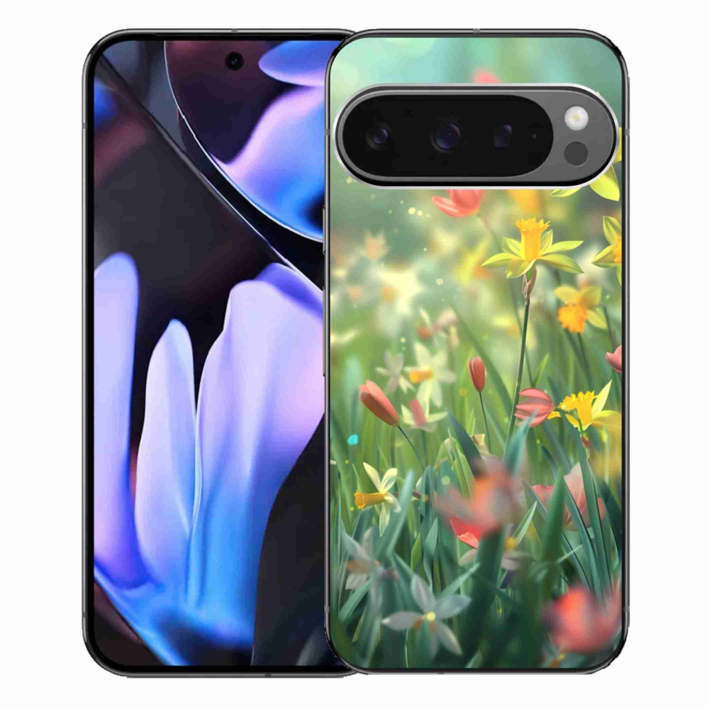 Gelový kryt mmCase na Google Pixel 9 Pro XL - jarní květy