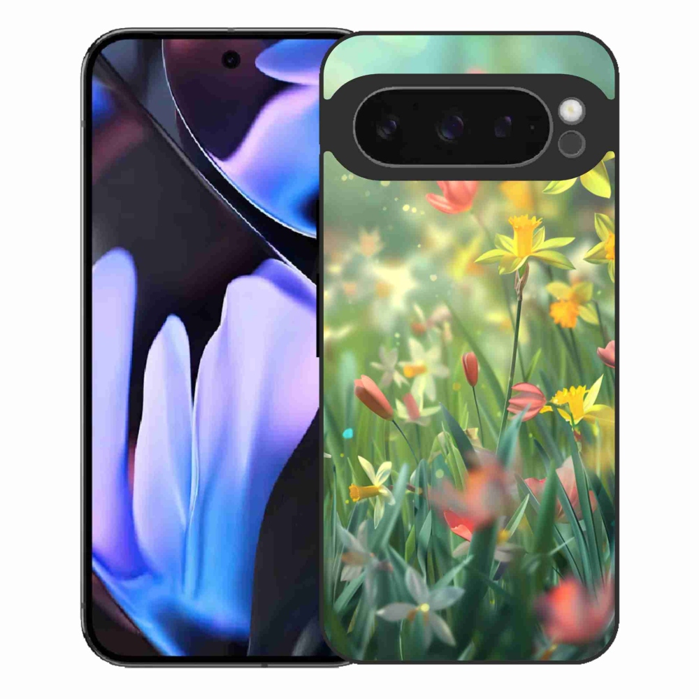 Gelový kryt mmCase na Google Pixel 9 Pro XL - jarní květy
