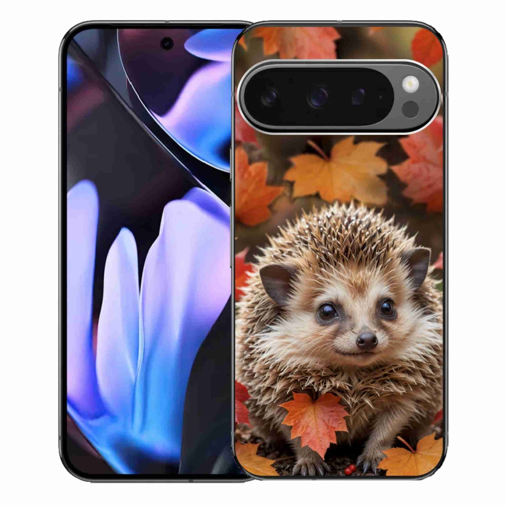 Gelový kryt mmCase na Google Pixel 9 Pro XL - ježek v listí