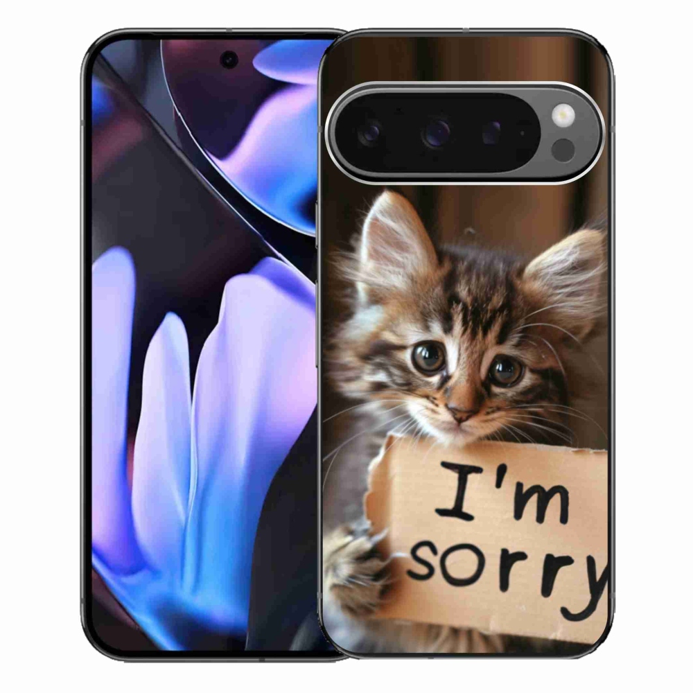 Gelový kryt mmCase na Google Pixel 9 Pro XL - kočíčí omluva