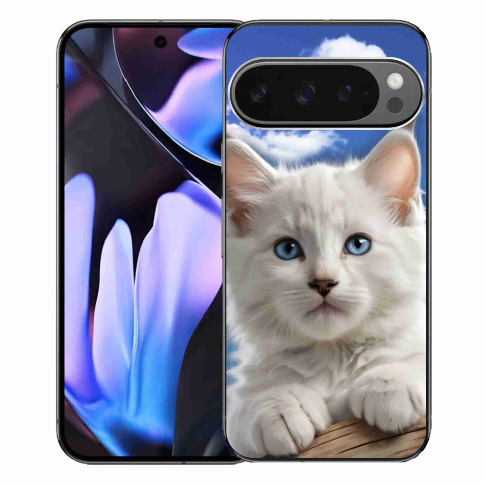 Gelový kryt mmCase na Google Pixel 9 Pro XL - kotě a oblaka