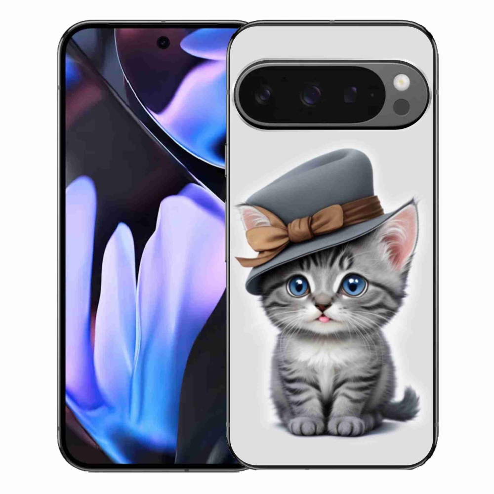 Gelový kryt mmCase na Google Pixel 9 Pro XL - kotě s kloboukem