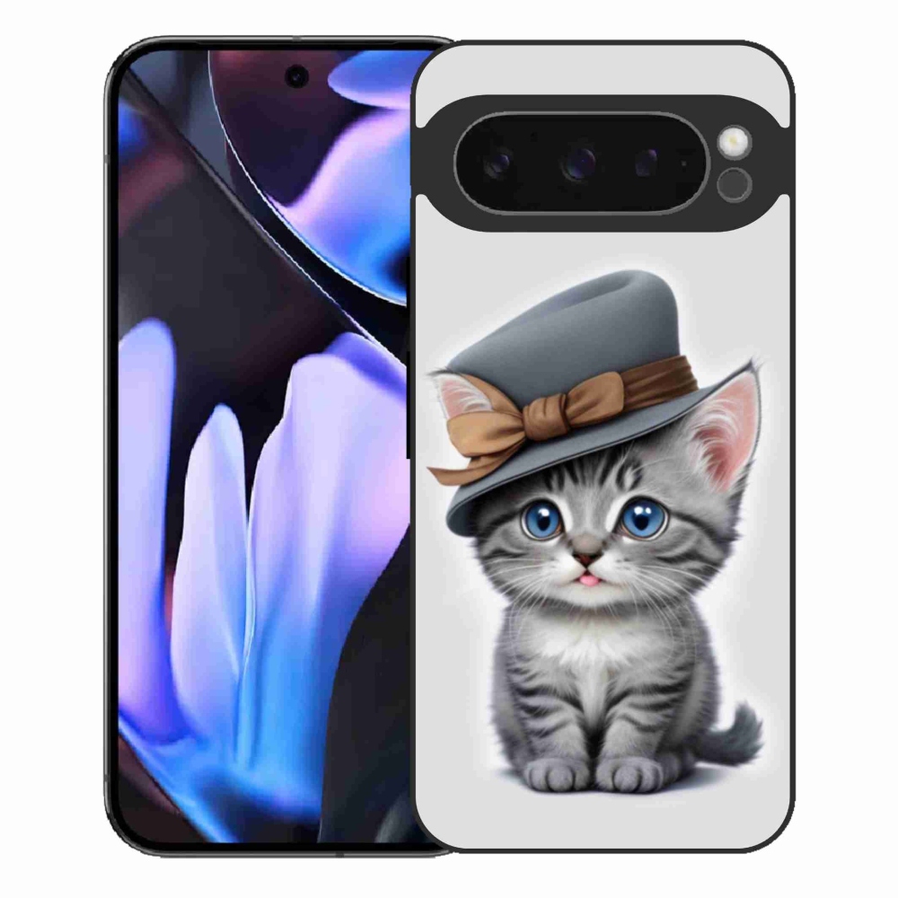 Gelový kryt mmCase na Google Pixel 9 Pro XL - kotě s kloboukem