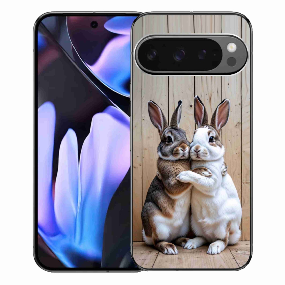 Gelový kryt mmCase na Google Pixel 9 Pro XL - králičí pár