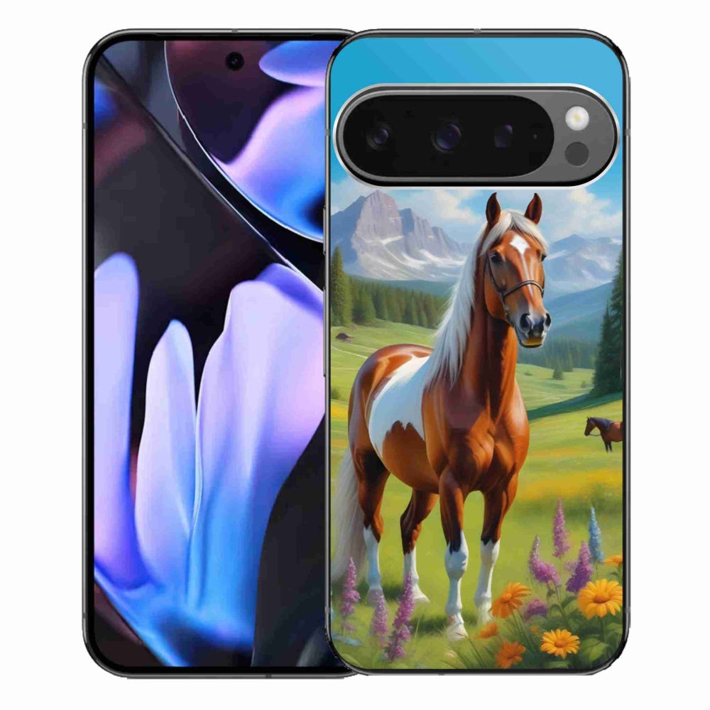 Gelový kryt mmCase na Google Pixel 9 Pro XL - kůň na louce