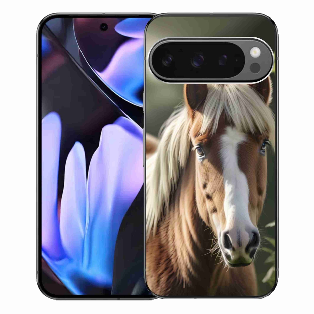 Gelový kryt mmCase na Google Pixel 9 Pro XL - kůň se světlou hřívou