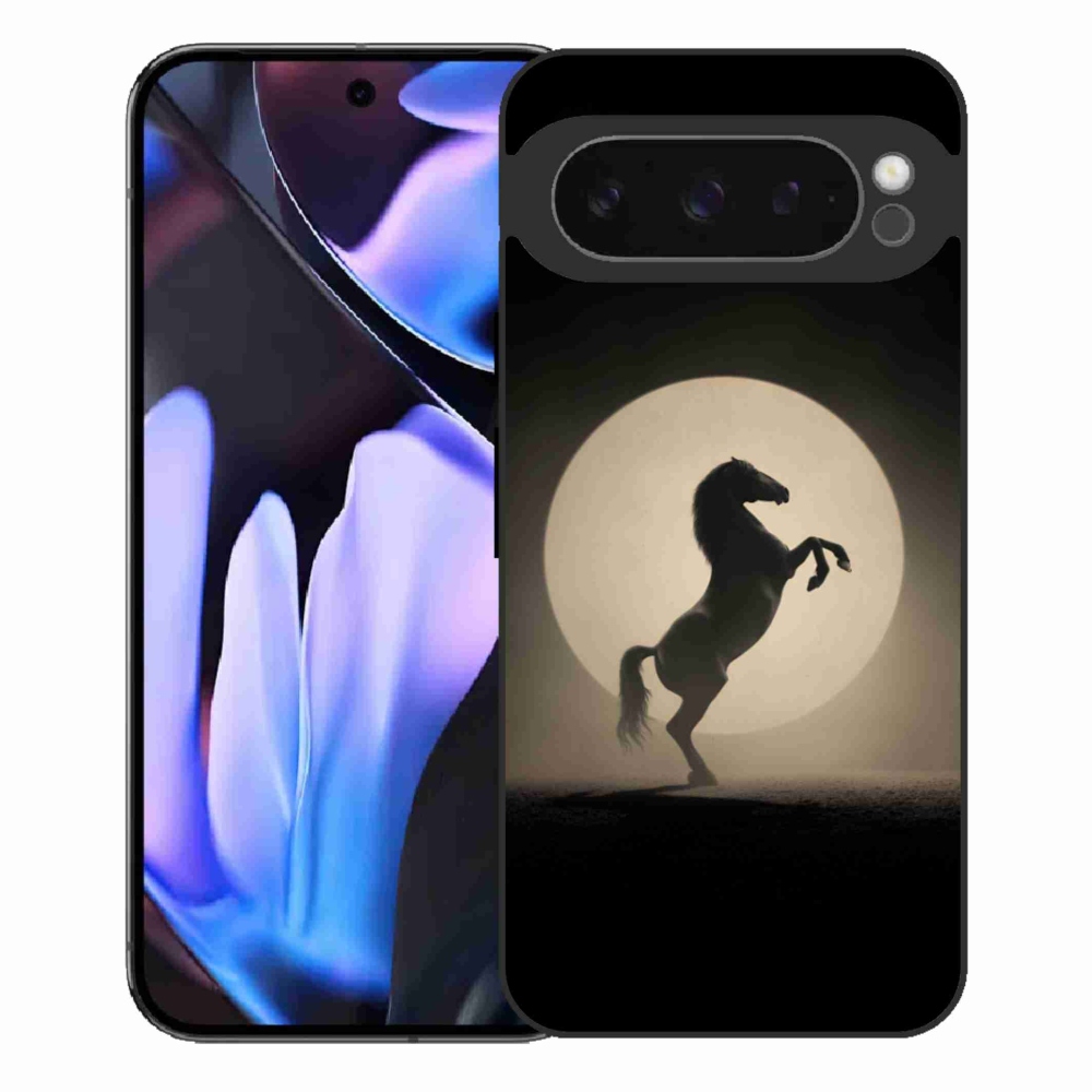 Gelový kryt mmCase na Google Pixel 9 Pro XL - kůň v siluetě