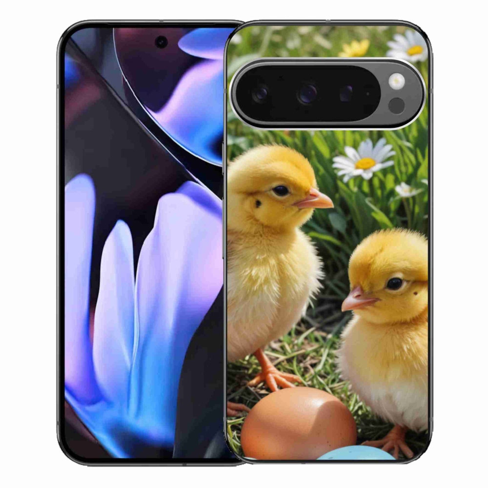 Gelový kryt mmCase na Google Pixel 9 Pro XL - kuřátka