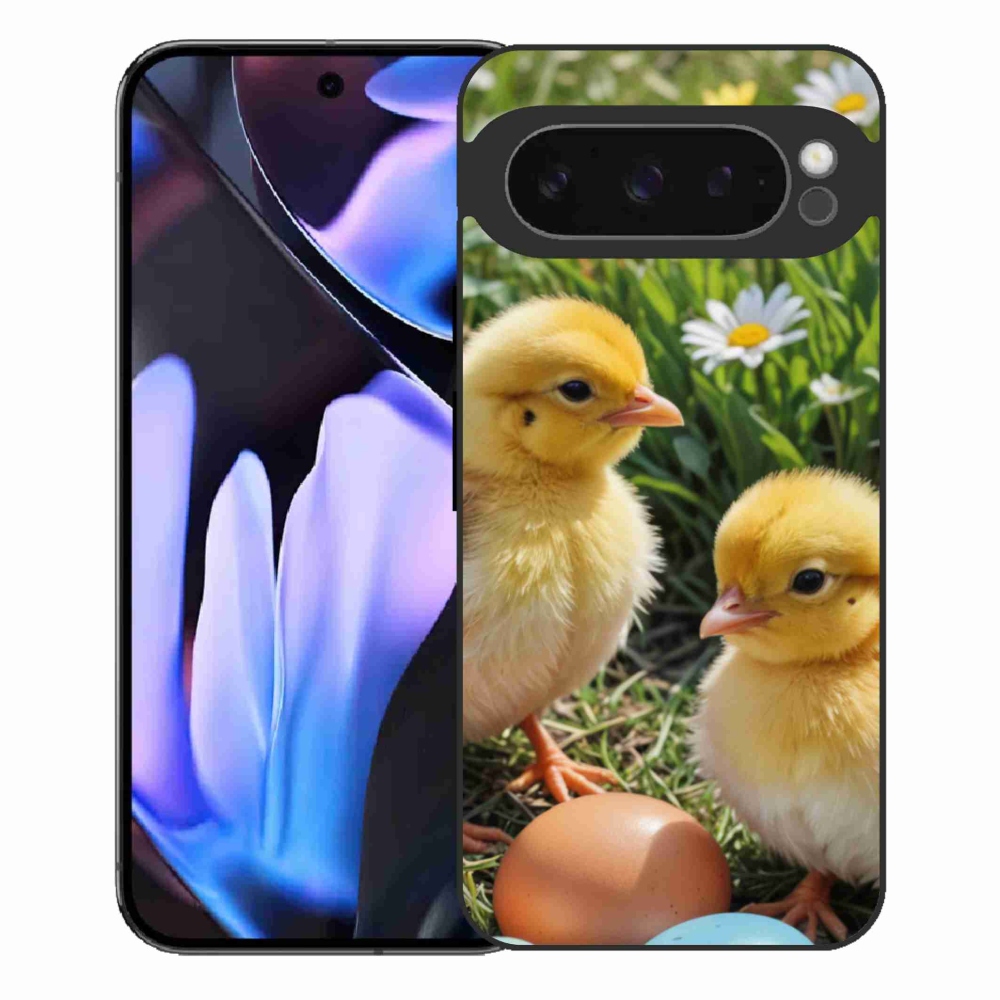 Gelový kryt mmCase na Google Pixel 9 Pro XL - kuřátka