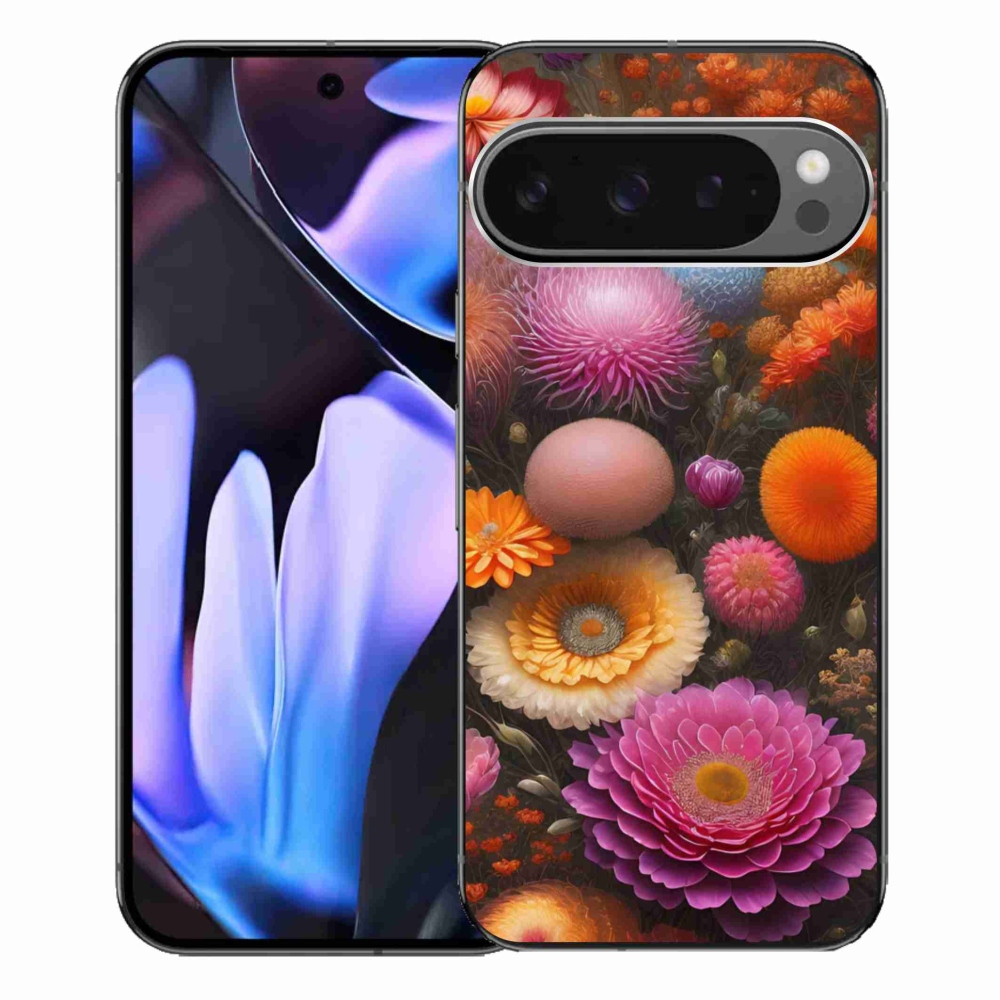Gelový kryt mmCase na Google Pixel 9 Pro XL - květinová kompozice