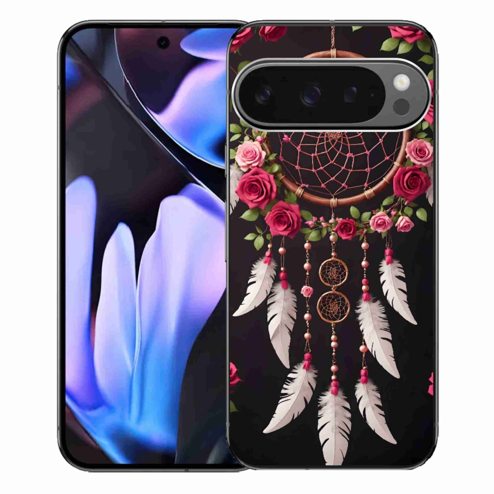 Gelový kryt mmCase na Google Pixel 9 Pro XL - lapač snů s růžemi
