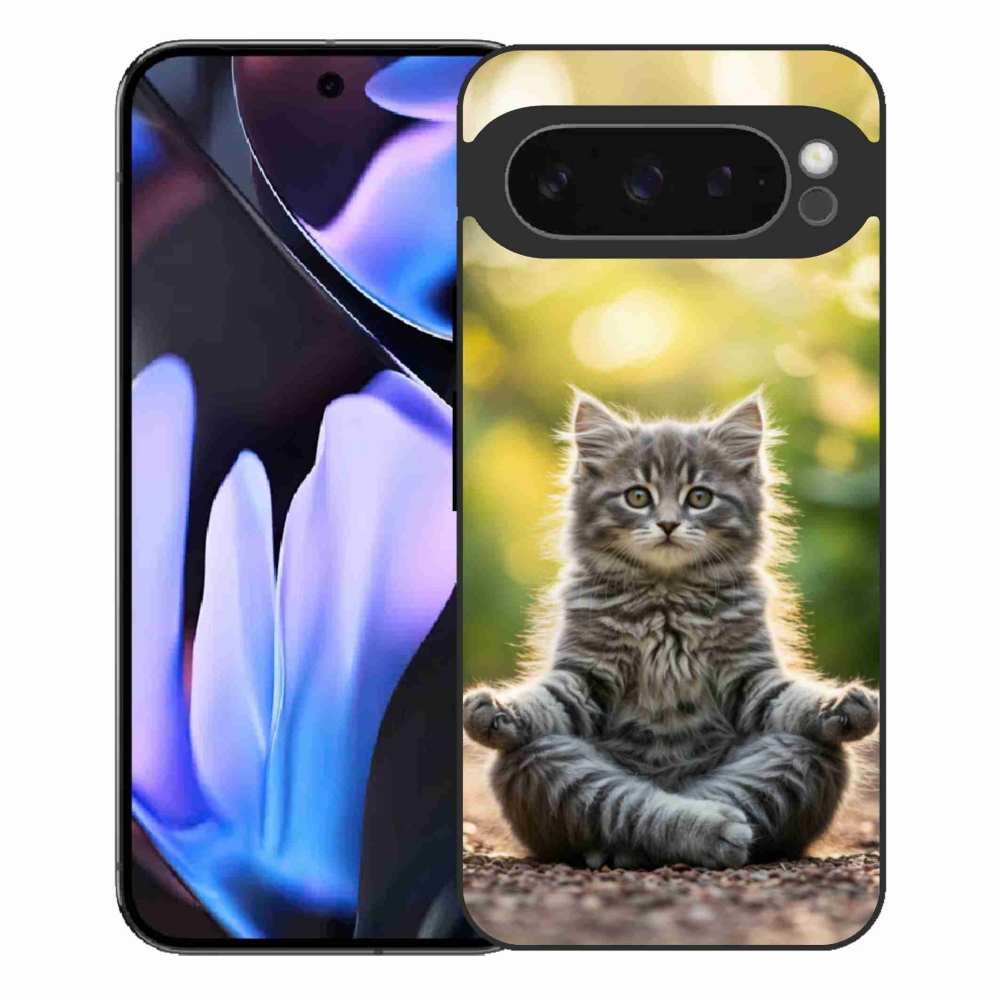 Gelový kryt mmCase na Google Pixel 9 Pro XL - meditující kotě