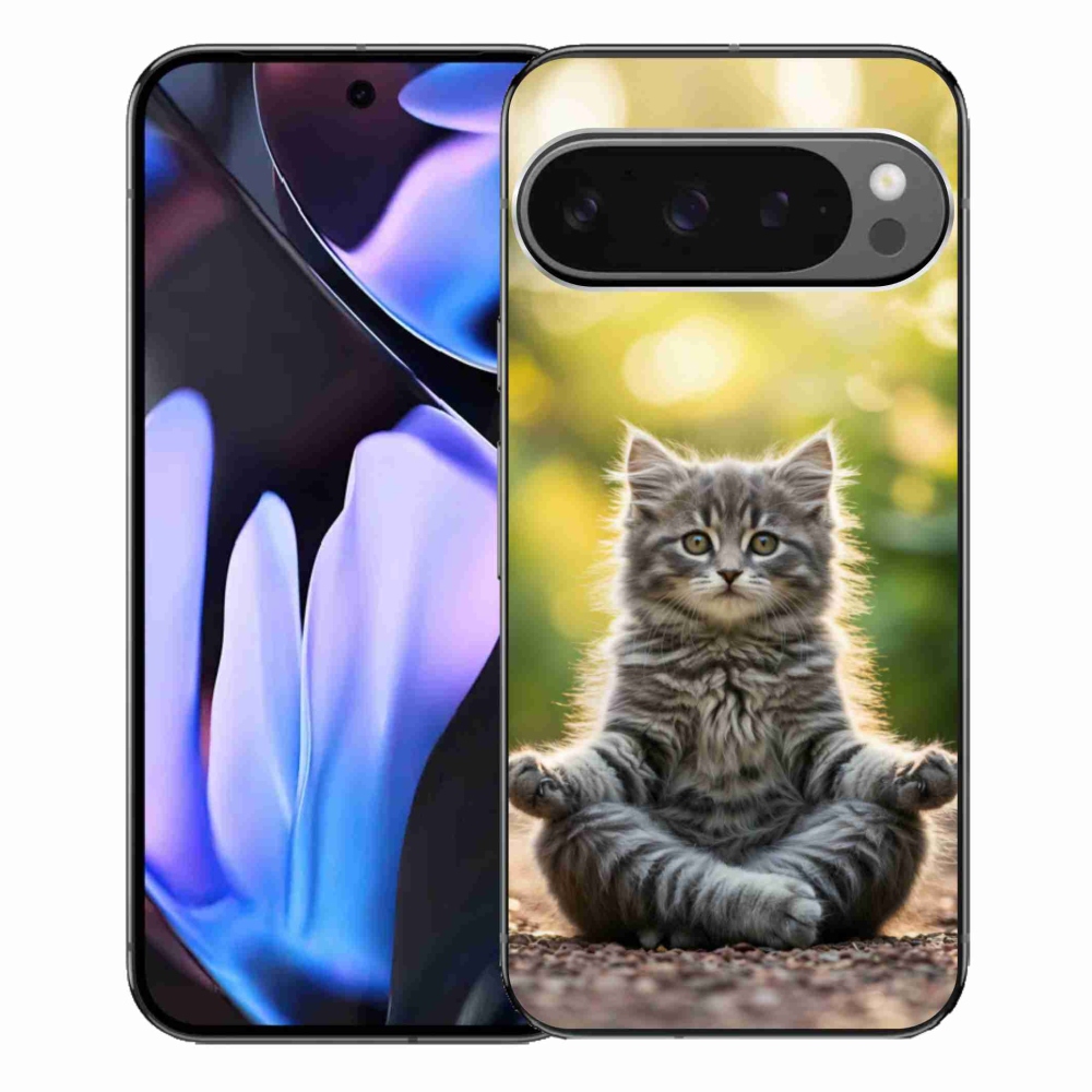 Gelový kryt mmCase na Google Pixel 9 Pro XL - meditující kotě