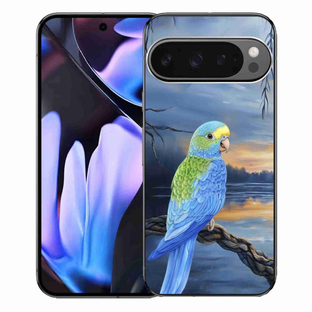 Gelový kryt mmCase na Google Pixel 9 Pro XL - modrý papoušek
