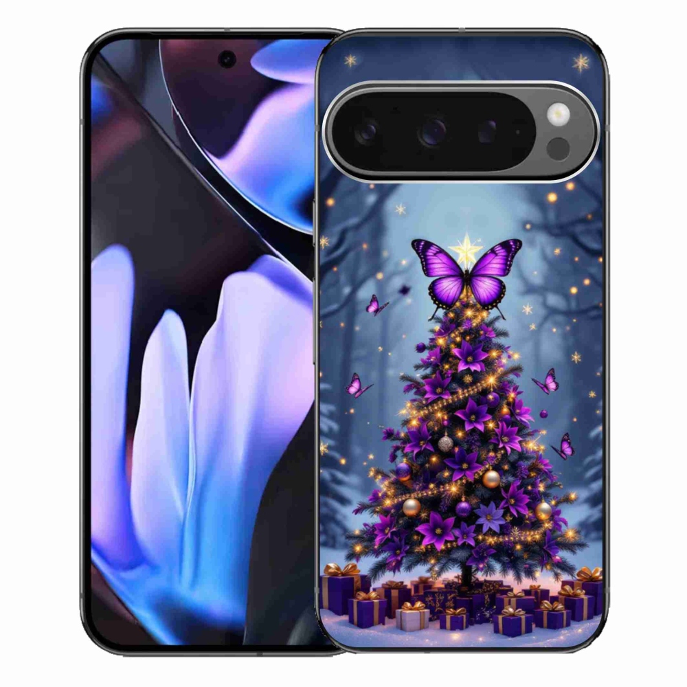 Gelový kryt mmCase na Google Pixel 9 Pro XL - motýlí vánoční stromek