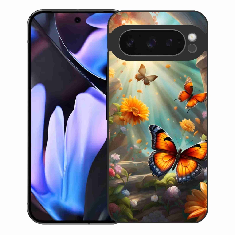 Gelový kryt mmCase na Google Pixel 9 Pro XL - motýlí zahrada 2