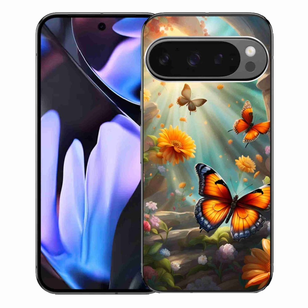 Gelový kryt mmCase na Google Pixel 9 Pro XL - motýlí zahrada 2
