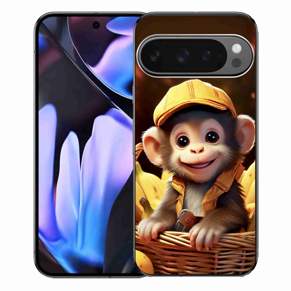 Gelový kryt mmCase na Google Pixel 9 Pro XL - opice v košíku