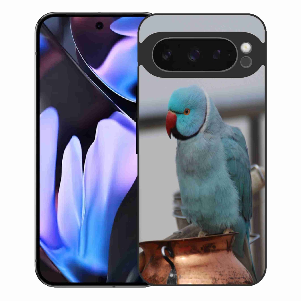 Gelový kryt mmCase na Google Pixel 9 Pro XL - papoušek alexandr modrý