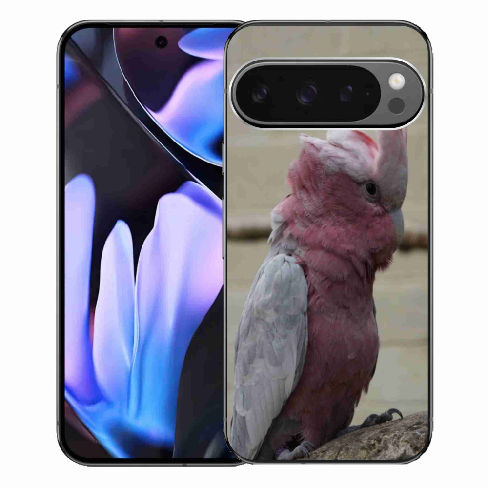 Gelový kryt mmCase na Google Pixel 9 Pro XL - papoušek kakadu růžový