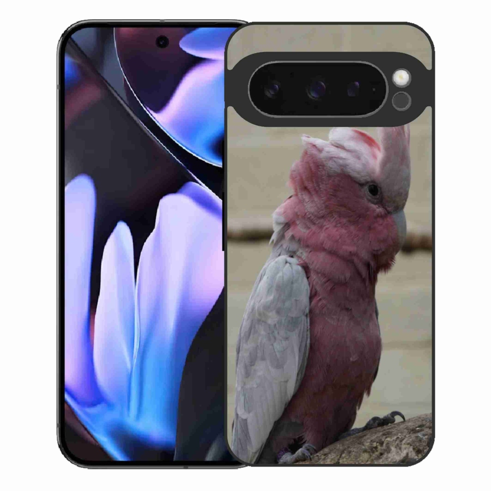 Gelový kryt mmCase na Google Pixel 9 Pro XL - papoušek kakadu růžový