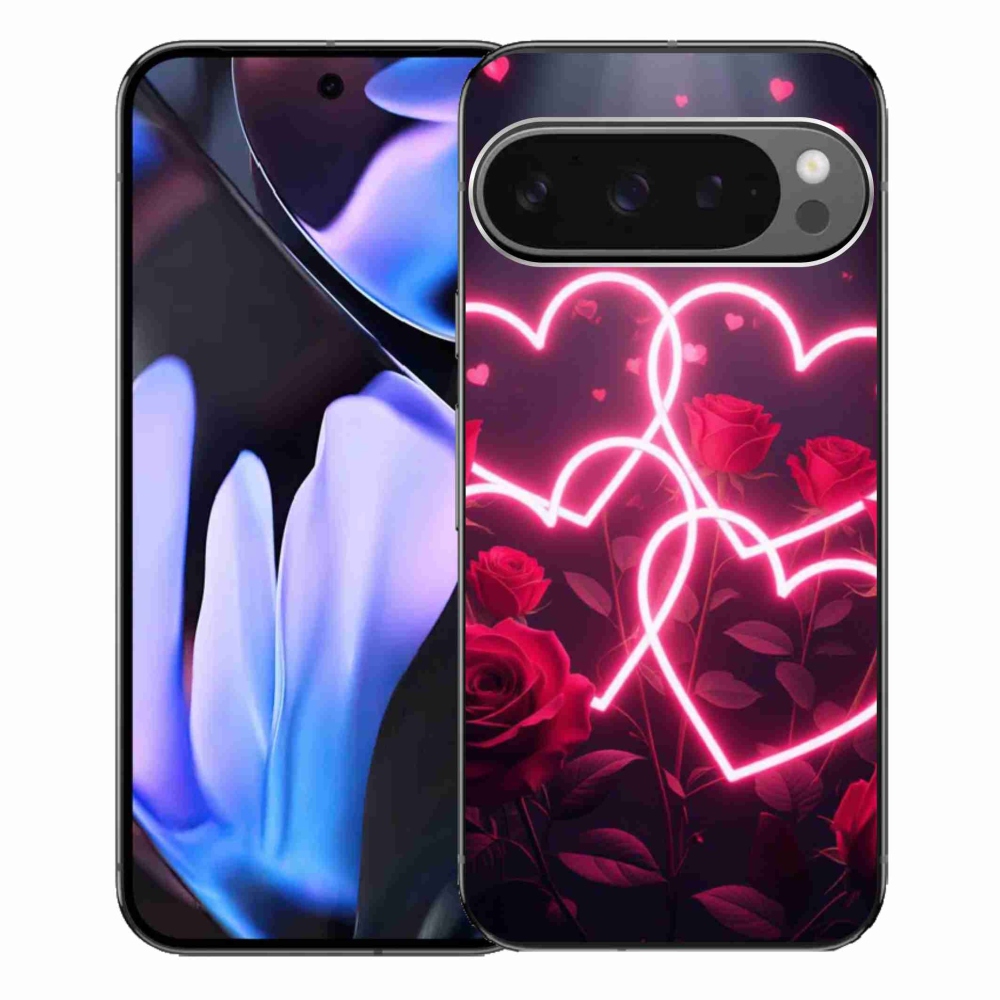 Gelový kryt mmCase na Google Pixel 9 Pro XL - srdce lásky