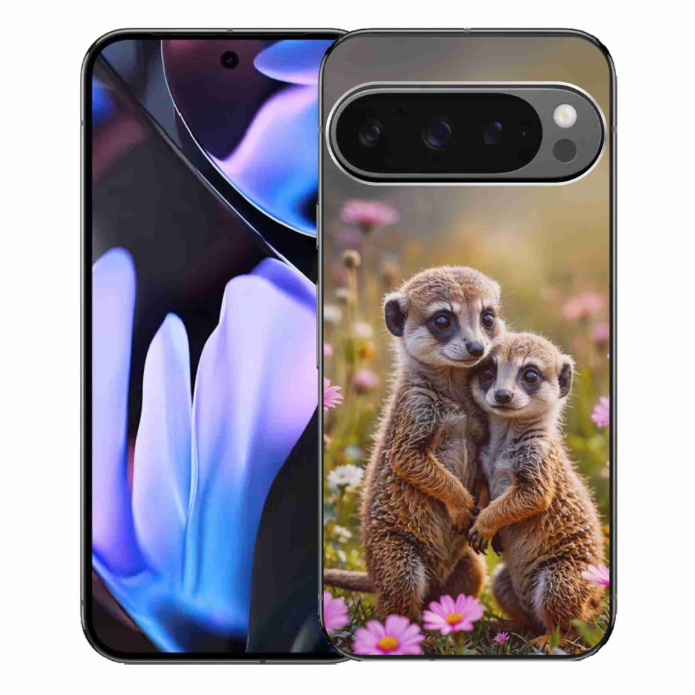 Gelový kryt mmCase na Google Pixel 9 Pro XL - surikatí duo