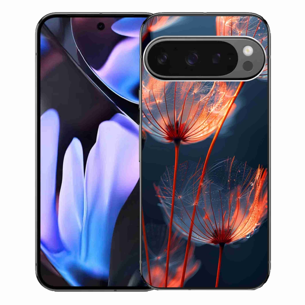 Gelový kryt mmCase na Google Pixel 9 Pro XL - světélkující chmýří