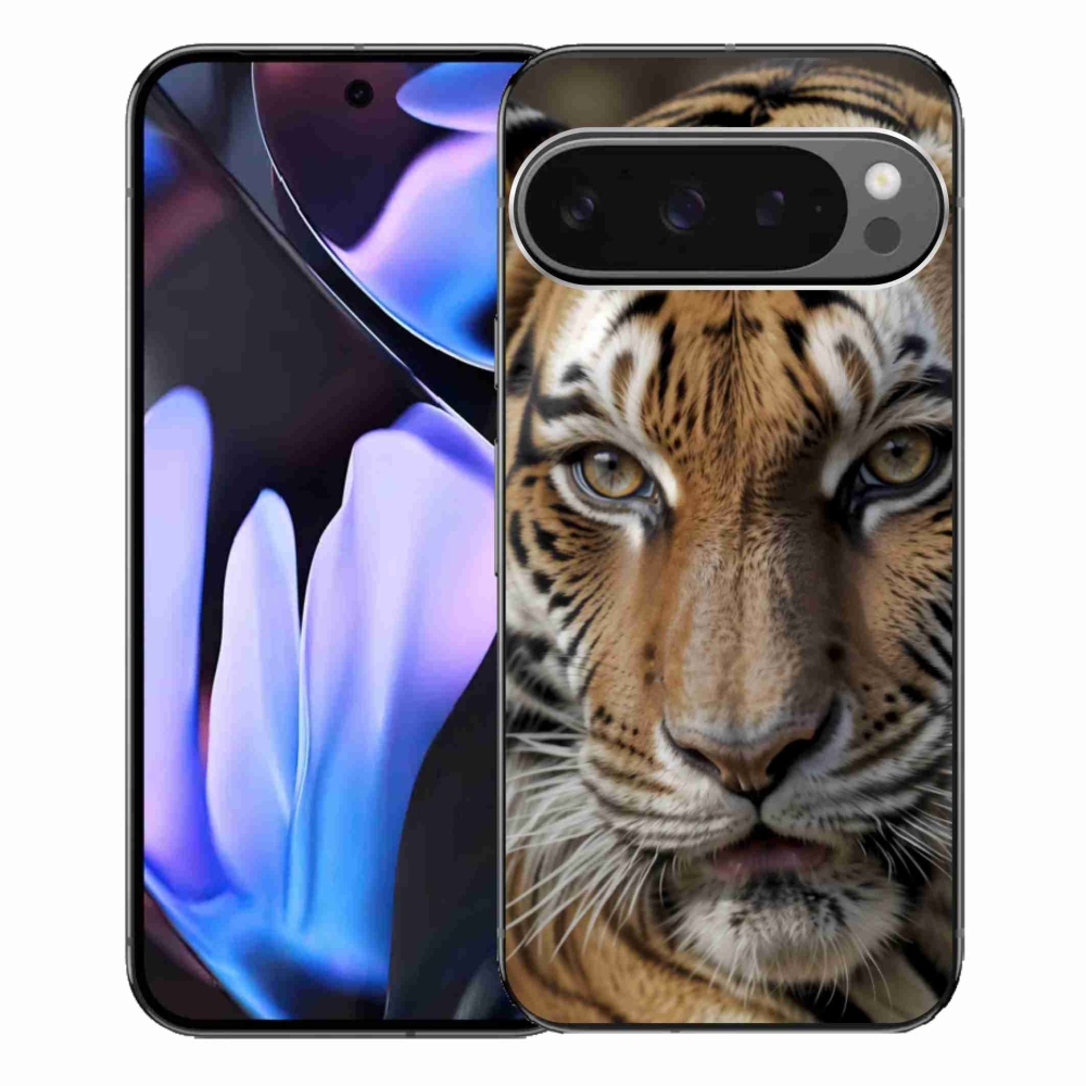 Gelový kryt mmCase na Google Pixel 9 Pro XL - tygří pohled