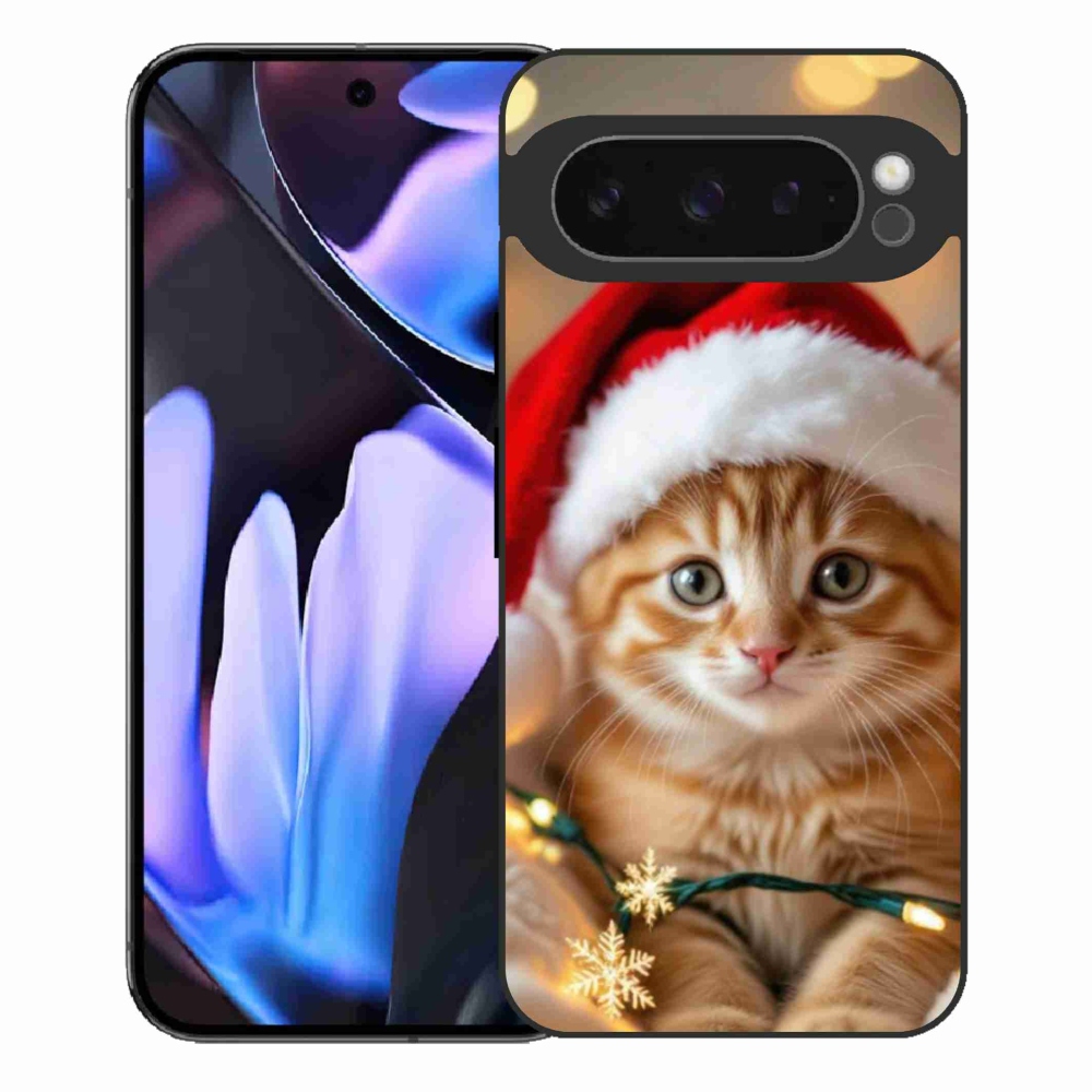 Gelový kryt mmCase na Google Pixel 9 Pro XL - vánoční kotě