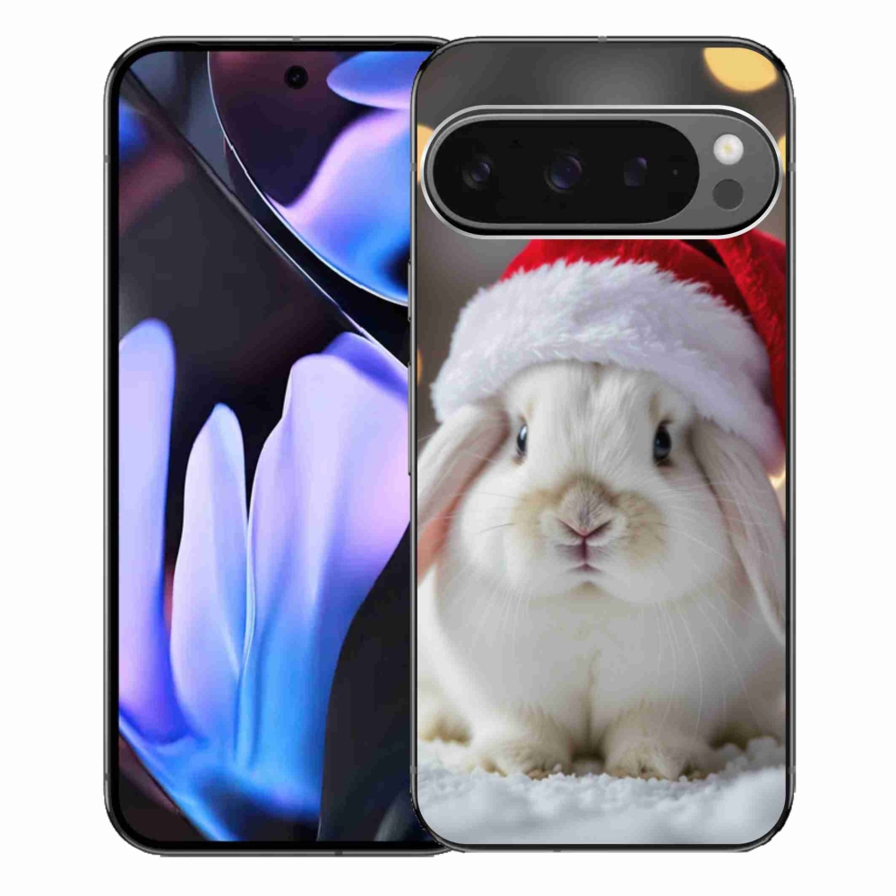 Gelový kryt mmCase na Google Pixel 9 Pro XL - vánoční králík