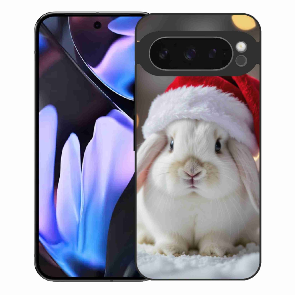 Gelový kryt mmCase na Google Pixel 9 Pro XL - vánoční králík