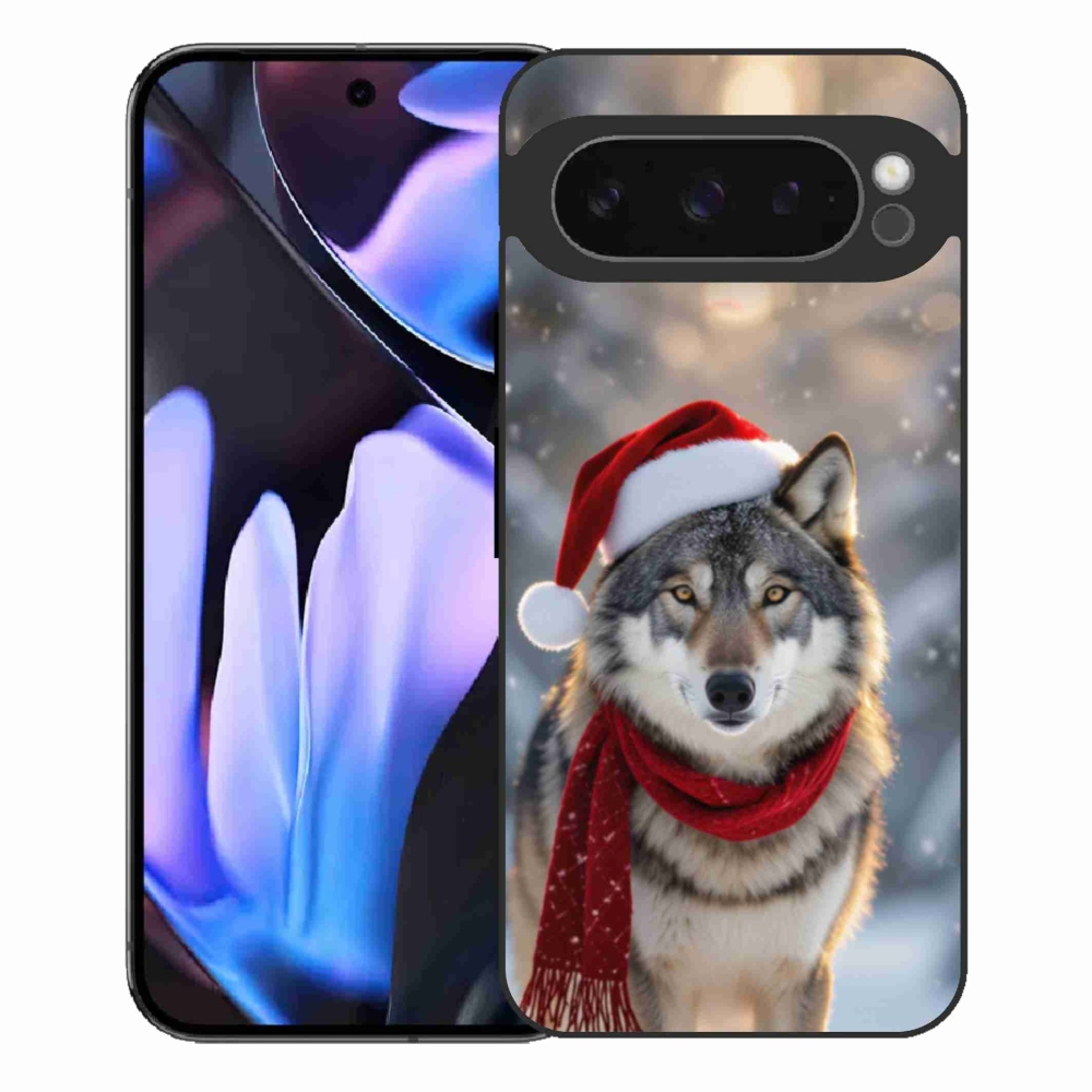 Gelový kryt mmCase na Google Pixel 9 Pro XL - vánoční vlk