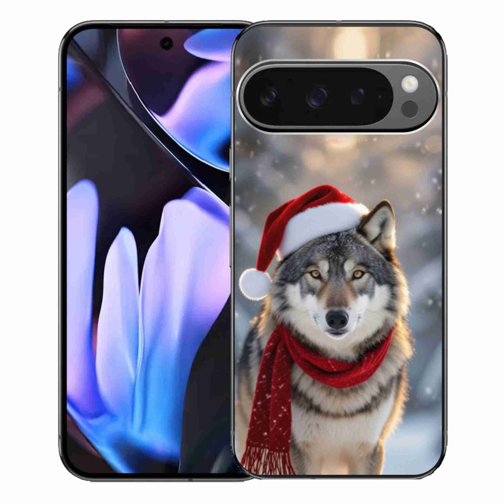 Gelový kryt mmCase na Google Pixel 9 Pro XL - vánoční vlk