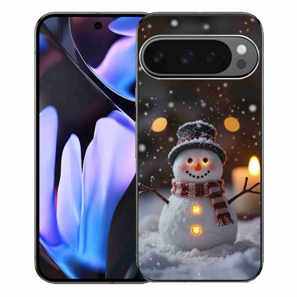 Gelový kryt mmCase na Google Pixel 9 Pro XL - veselý sněhulák