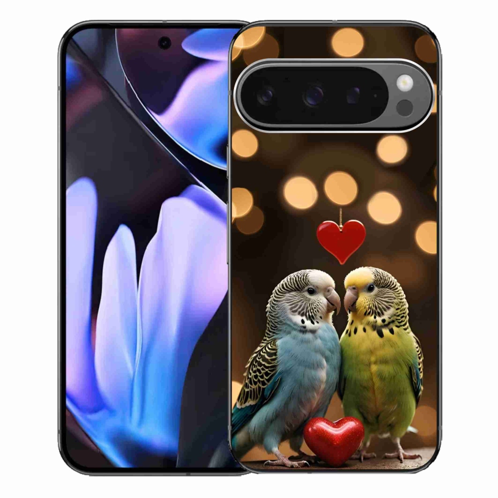 Gelový kryt mmCase na Google Pixel 9 Pro XL - zamilovaní papoušci