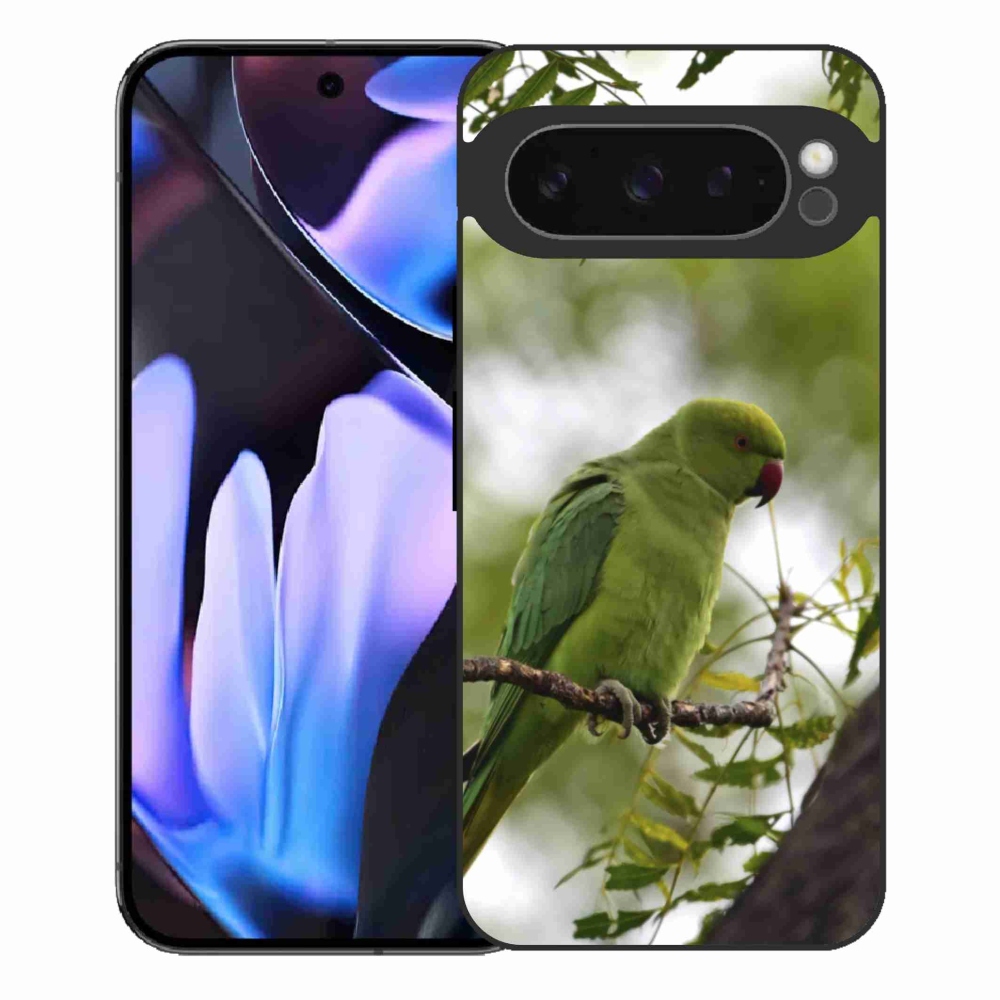 Gelový kryt mmCase na Google Pixel 9 Pro XL - zelený papoušek