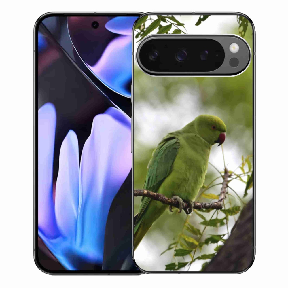 Gelový kryt mmCase na Google Pixel 9 Pro XL - zelený papoušek