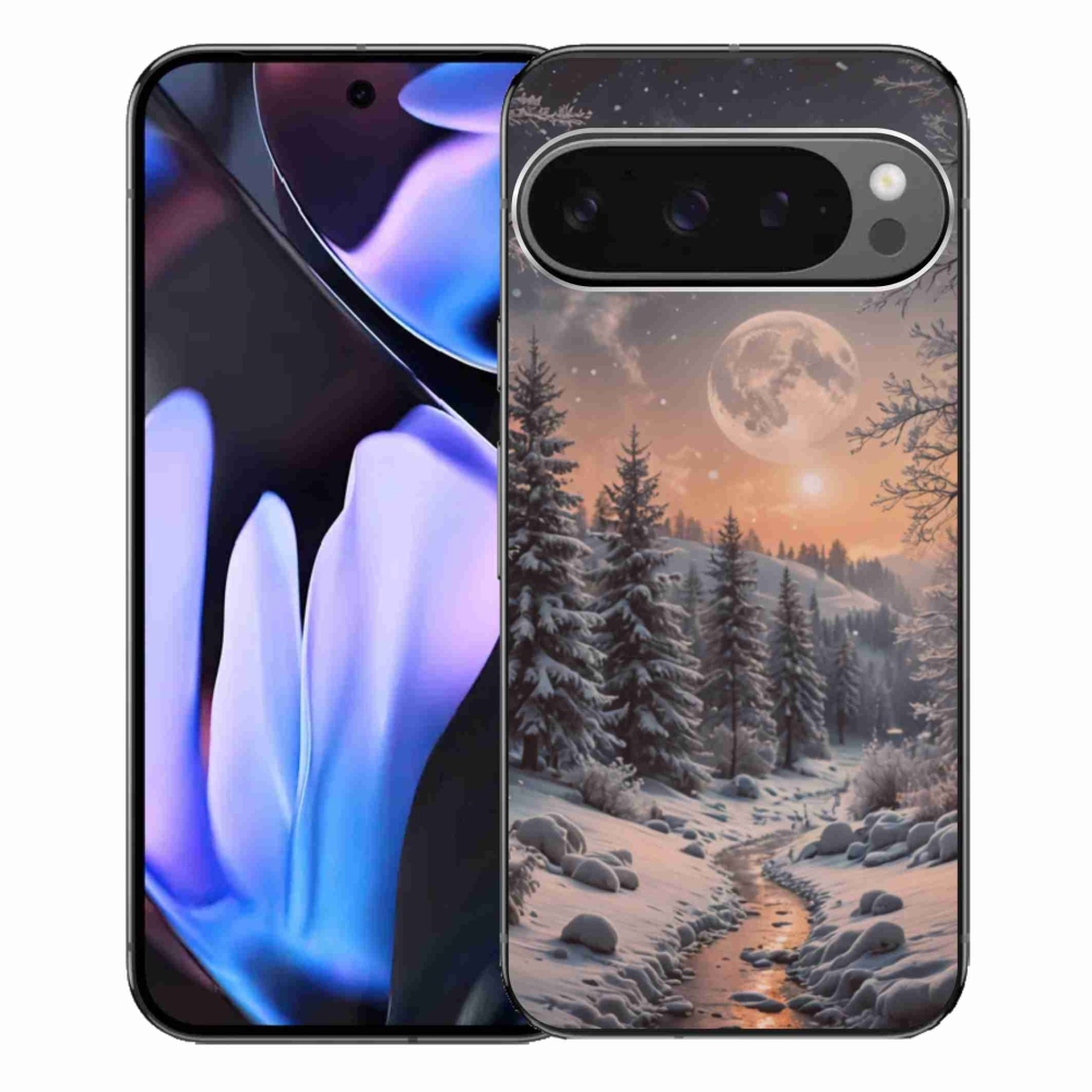 Gelový kryt mmCase na Google Pixel 9 Pro XL - zimní krajina 2