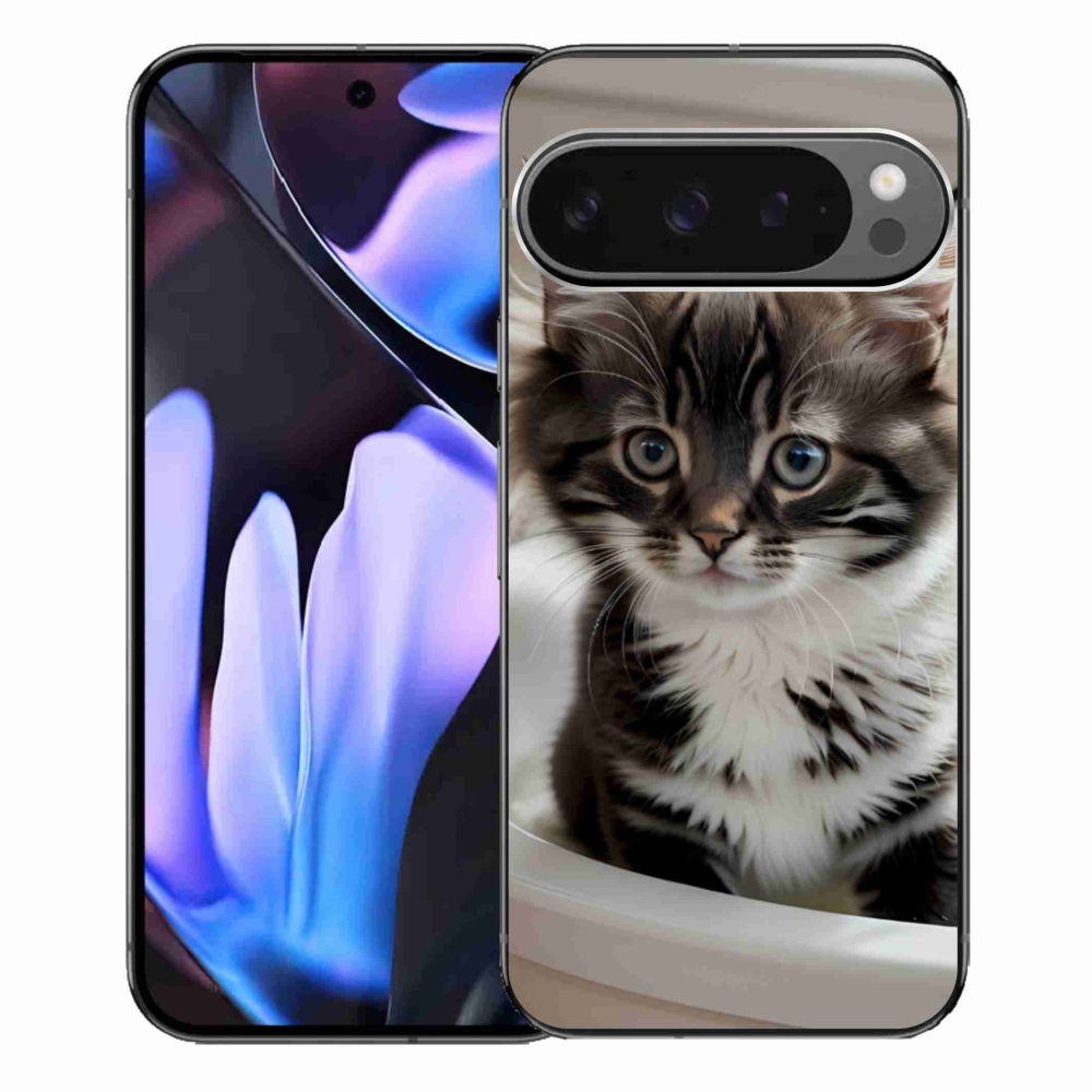 Gelový kryt mmCase na Google Pixel 9 Pro XL - zvědavé kotě