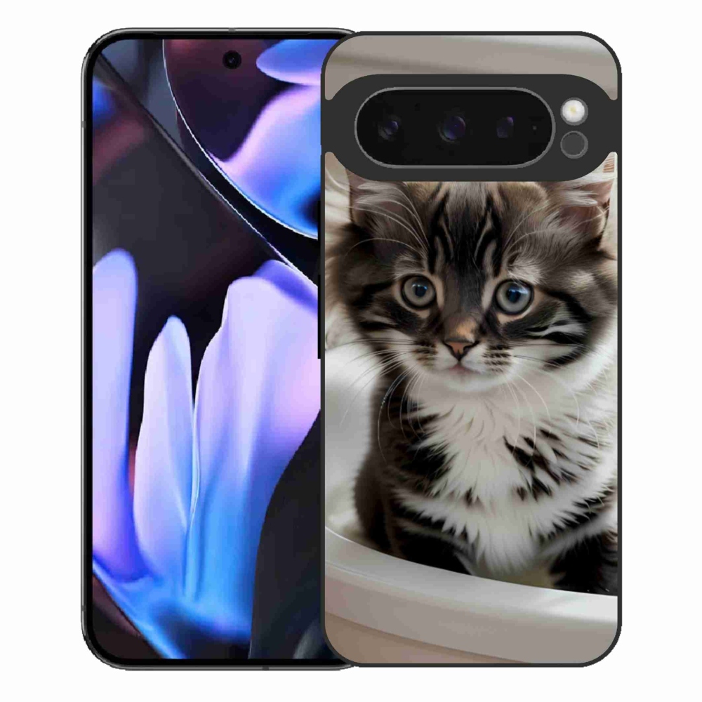Gelový kryt mmCase na Google Pixel 9 Pro XL - zvědavé kotě