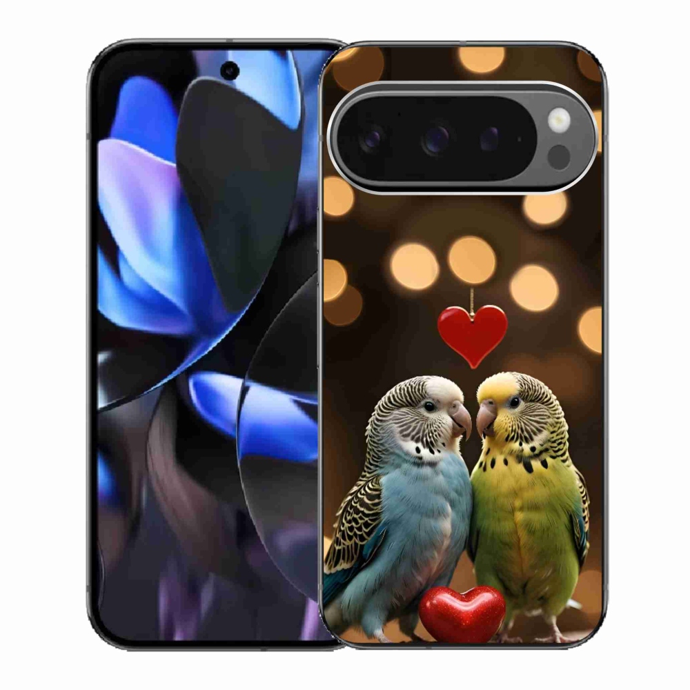 Gelový kryt mmCase na Google Pixel 9 Pro - zamilovaní papoušci