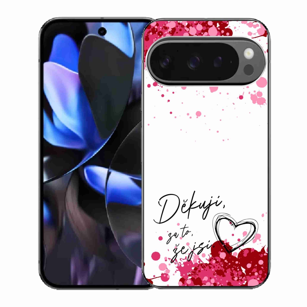 Gelový kryt mmCase na Google Pixel 9 Pro - zamilovaný text 2 bílé pozadí