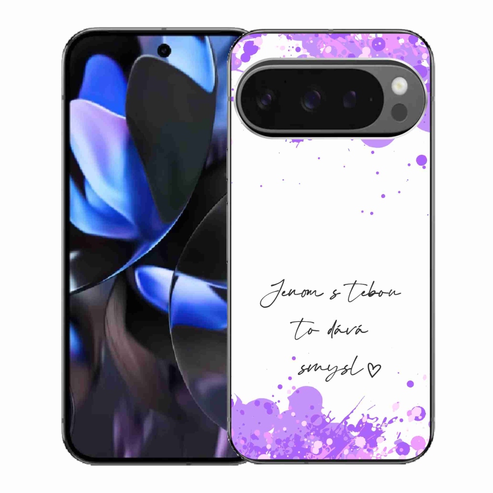 Gelový kryt mmCase na Google Pixel 9 Pro - zamilovaný text bílé pozadí