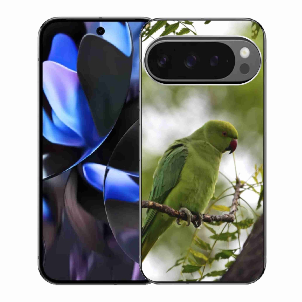 Gelový kryt mmCase na Google Pixel 9 Pro - zelený papoušek
