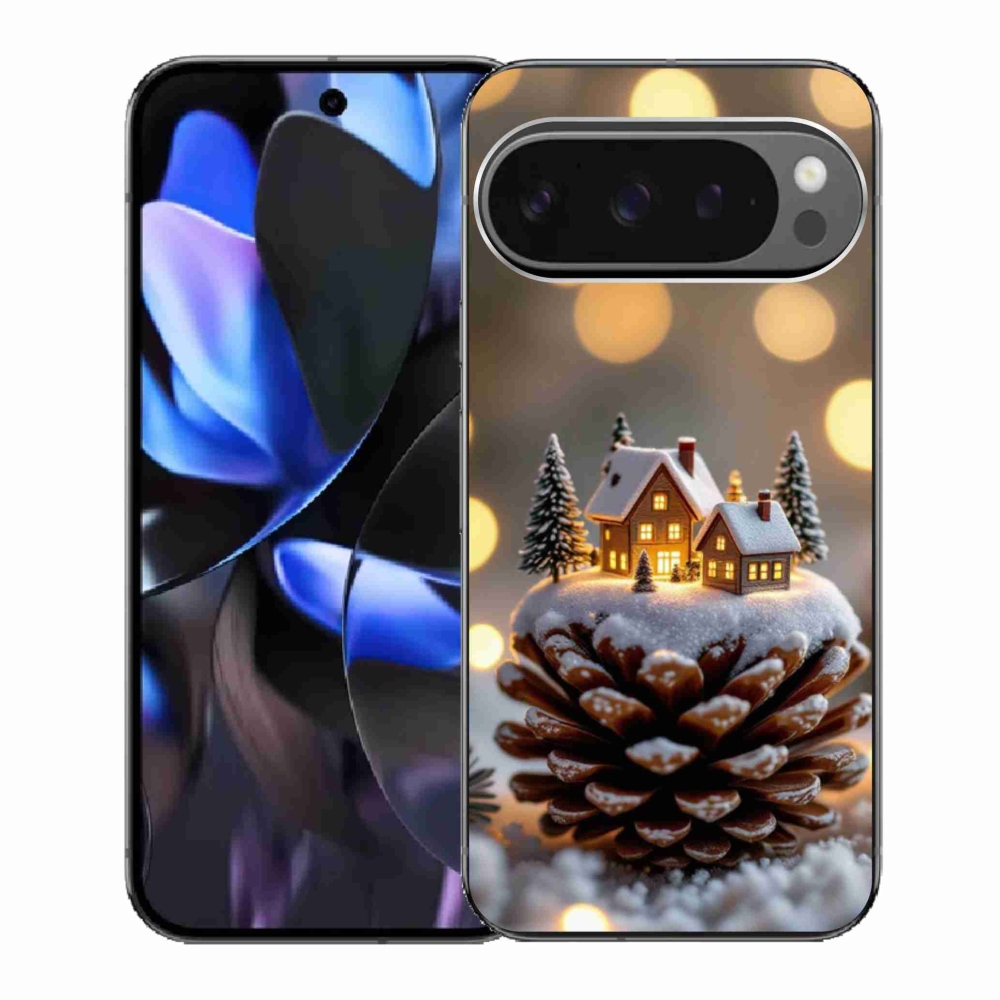 Gelový kryt mmCase na Google Pixel 9 Pro - zimní vesnička