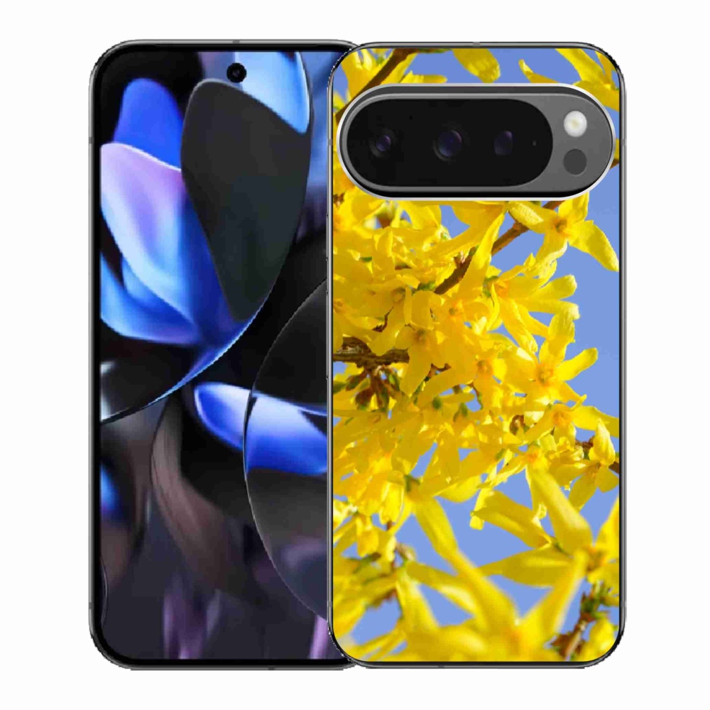 Gelový kryt mmCase na Google Pixel 9 Pro - žluté květy