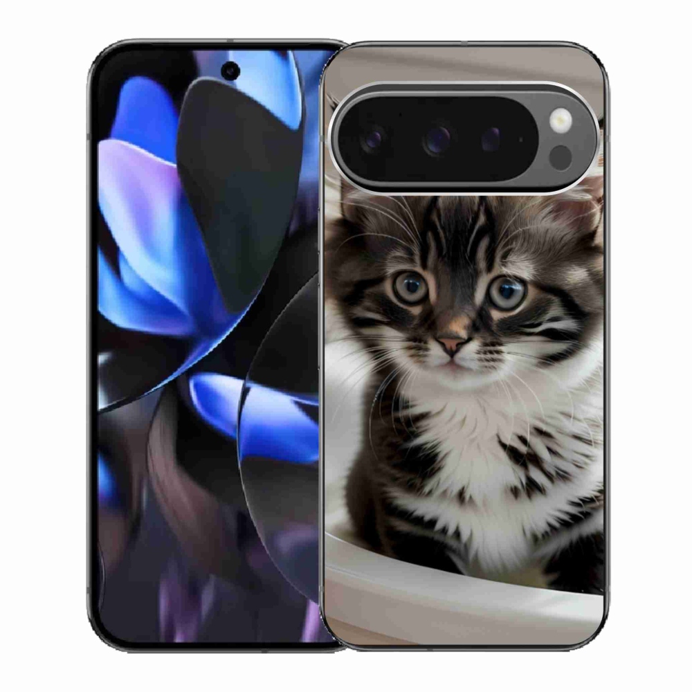 Gelový kryt mmCase na Google Pixel 9 Pro - zvědavé kotě